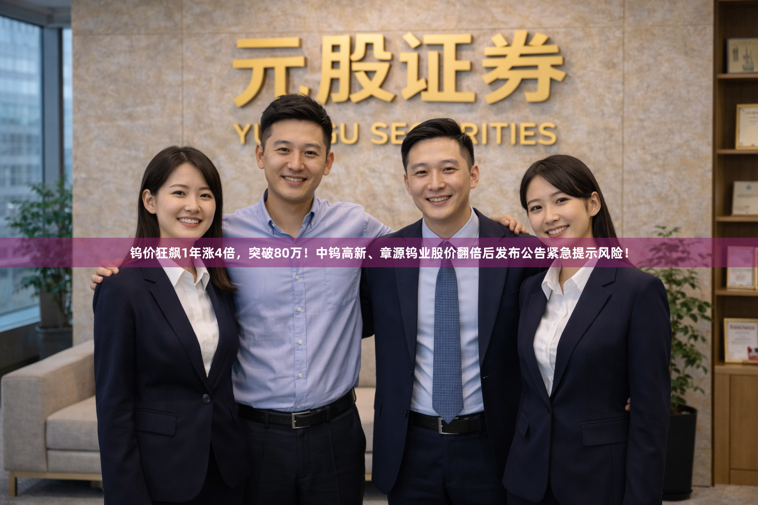 钨价狂飙1年涨4倍，突破80万！中钨高新、章源钨业股价翻倍后发布公告紧急提示风险！