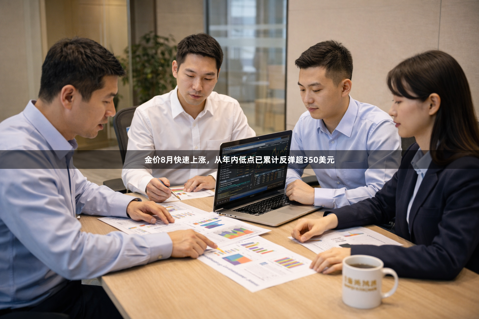 金价8月快速上涨，从年内低点已累计反弹超350美元