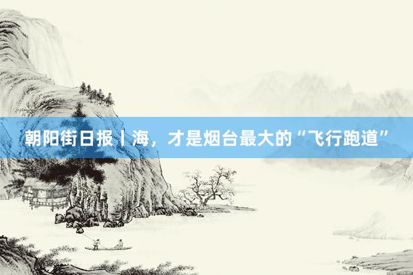 朝阳街日报丨海，才是烟台最大的“飞行跑道”